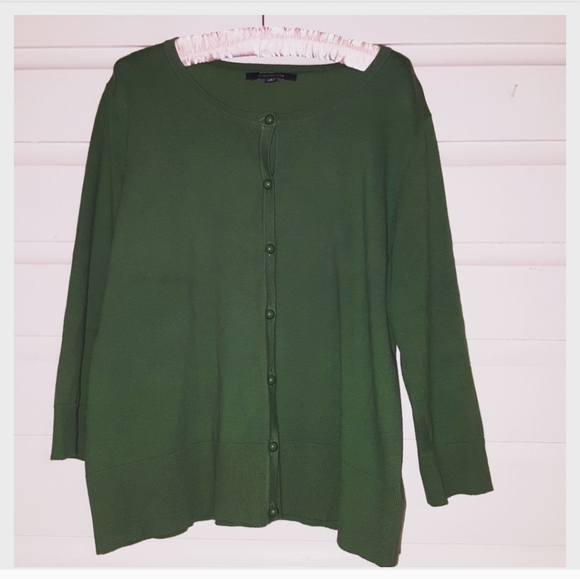 Chadwicks Sweaters - Green button up cardigan by Chadwicks
